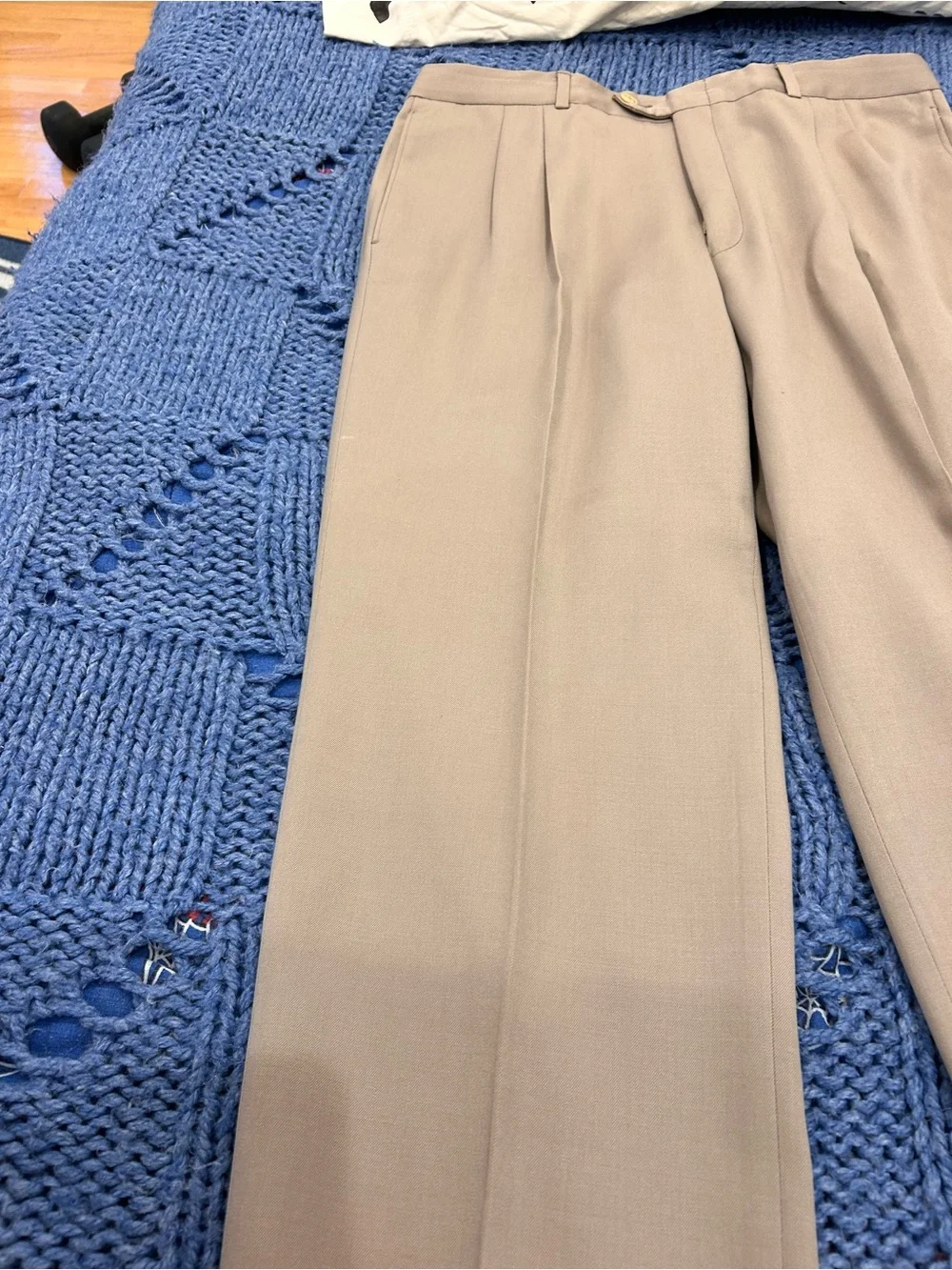 Vintage 1980s ITALIAN Men's Double-Breasted Taupe Suit - Classic Two-Piece Set